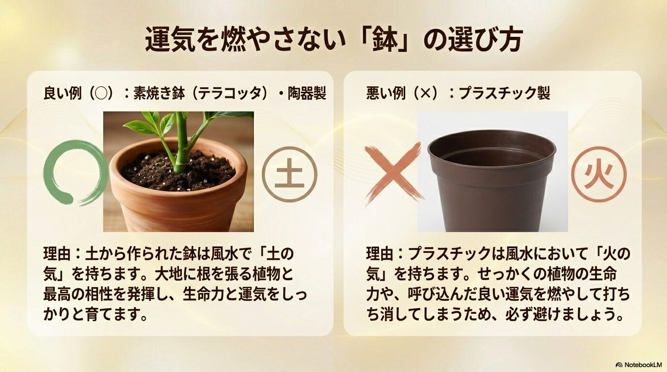風水効果を高めるミモザの鉢植えの選び方（素焼き鉢とプラスチック鉢の違い）