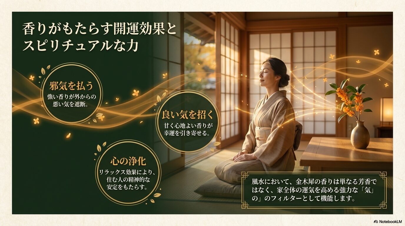 金木犀の香りがもたらす邪気払いや心の浄化などの開運効果とスピリチュアルな力