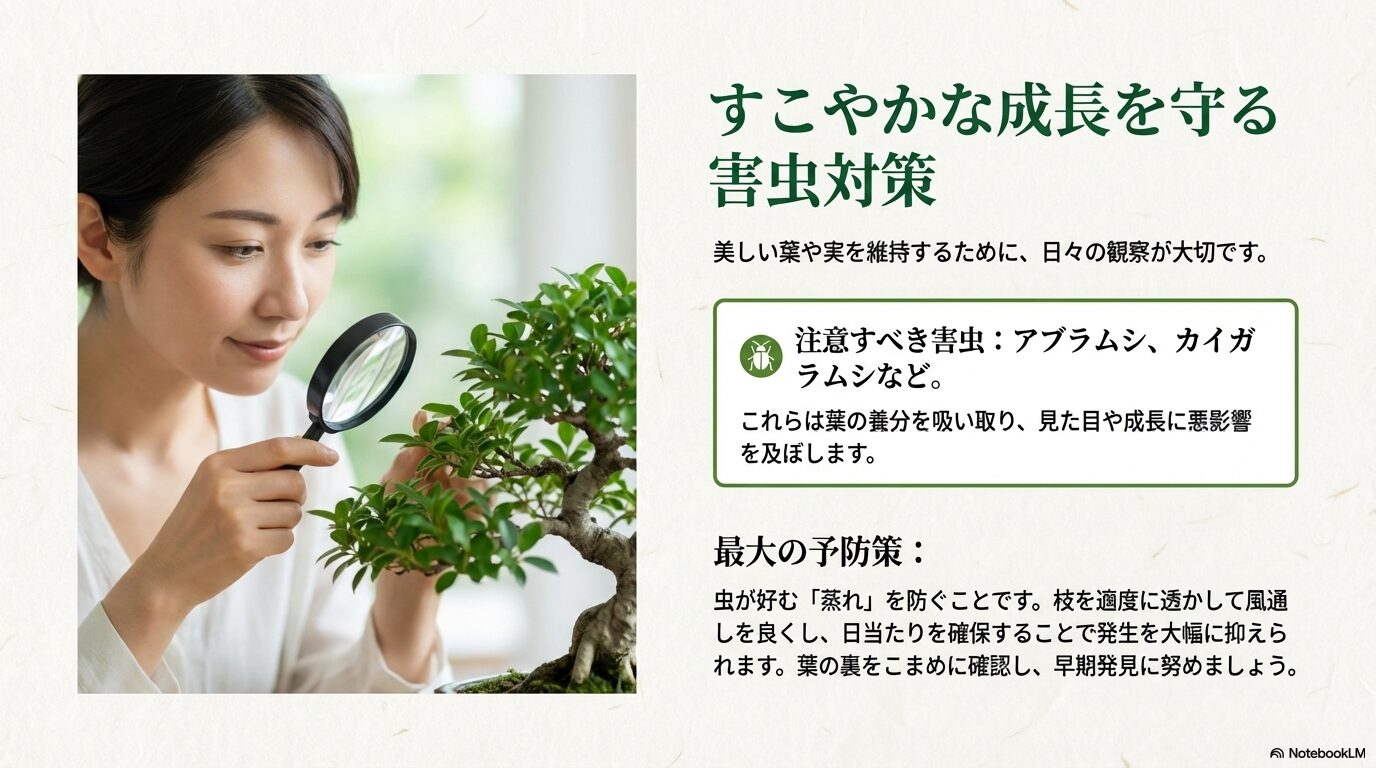 姫りんごのすこやかな成長を守る日々の観察と害虫対策