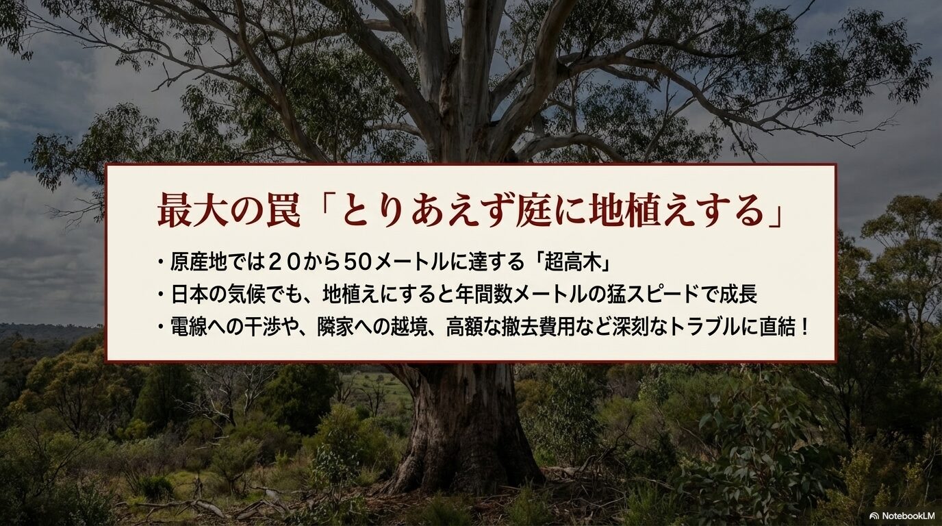 成長が早すぎるレモンユーカリを地植えにする最大の罠と越境トラブル
