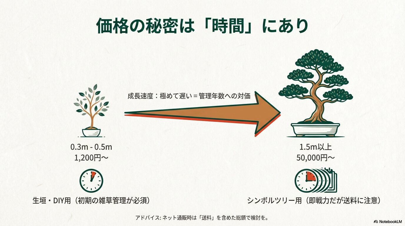 イチイ庭木のサイズ別販売価格相場表と購入時の送料・注意点一覧