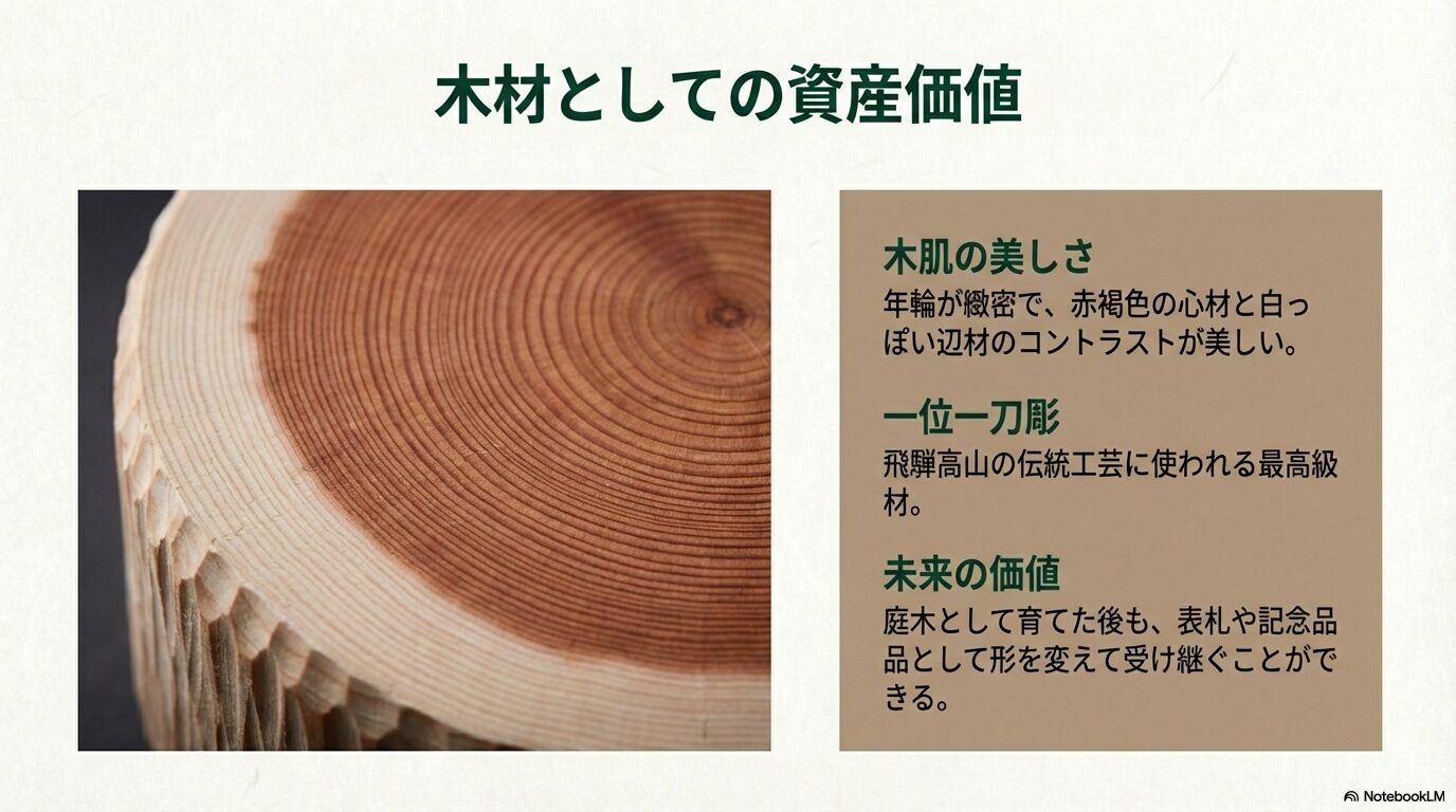 年輪が緻密で美しいイチイの木材価値と飛騨高山の伝統工芸品一位一刀彫