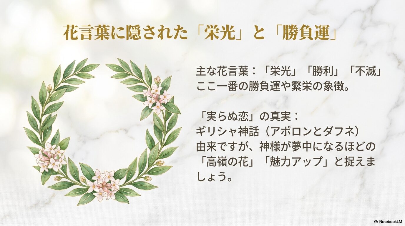 沈丁花の花言葉「栄光」「勝利」をイメージしたリース