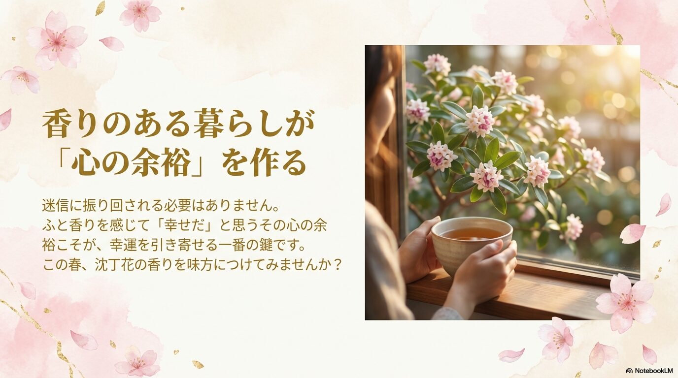 沈丁花の香りのある暮らしと心の余裕