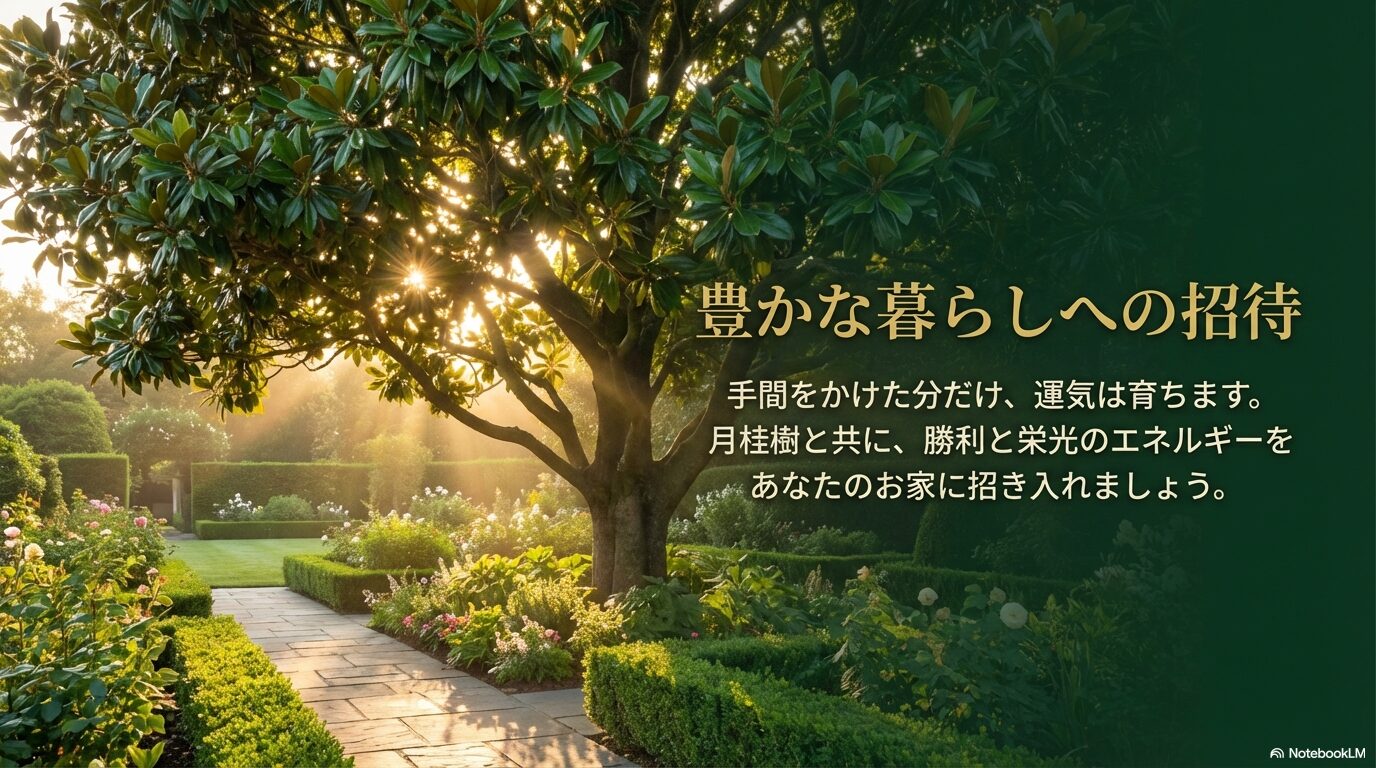 手間をかけた分だけ運気が育つ、月桂樹と共に暮らす豊かな生活へのメッセージ