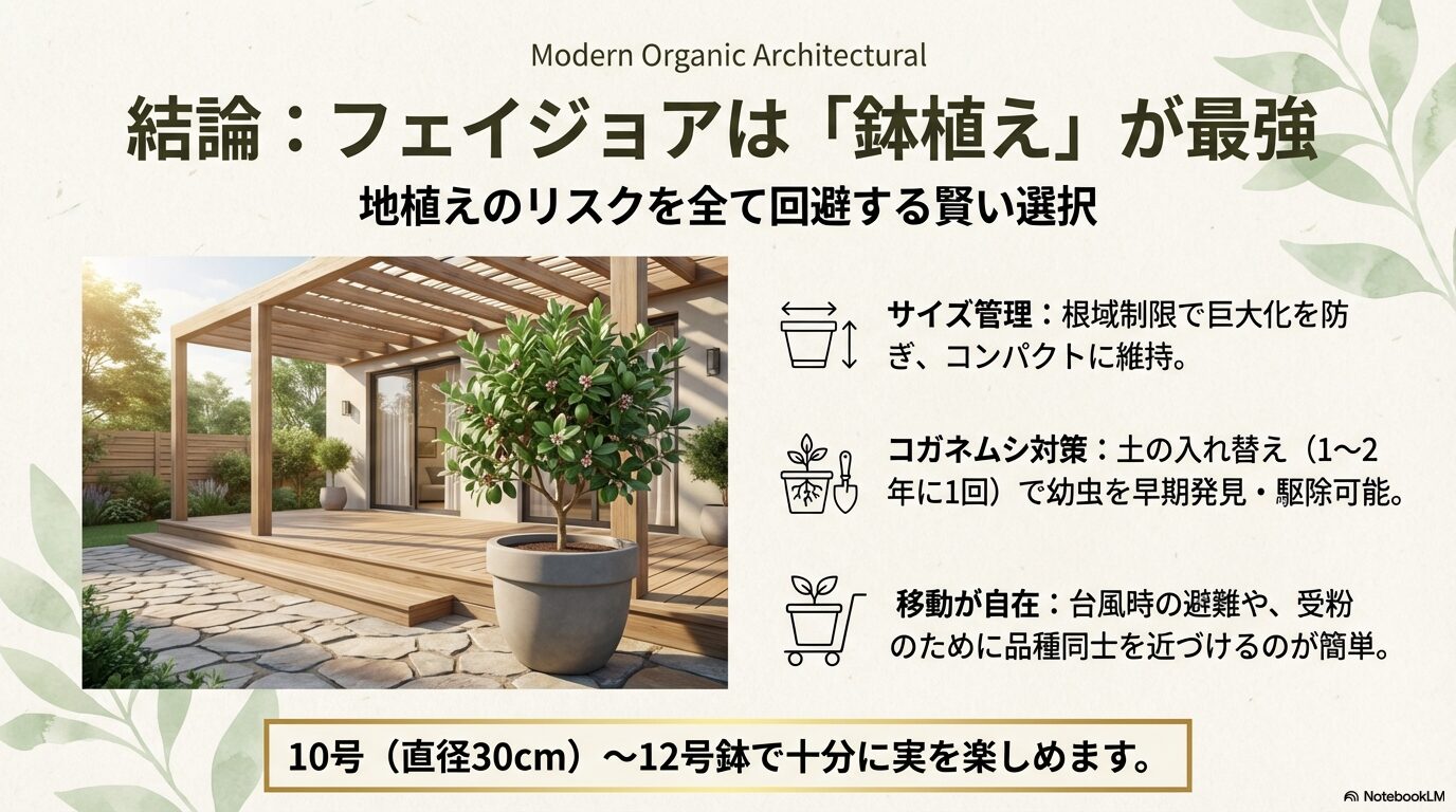 フェイジョアは鉢植え栽培が最強である理由