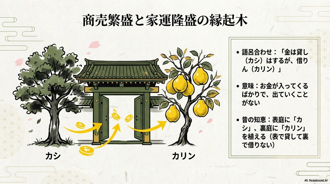 文章で説明されている「貸し・借りん」の語呂合わせと配置の概念図をイラストで補足します。