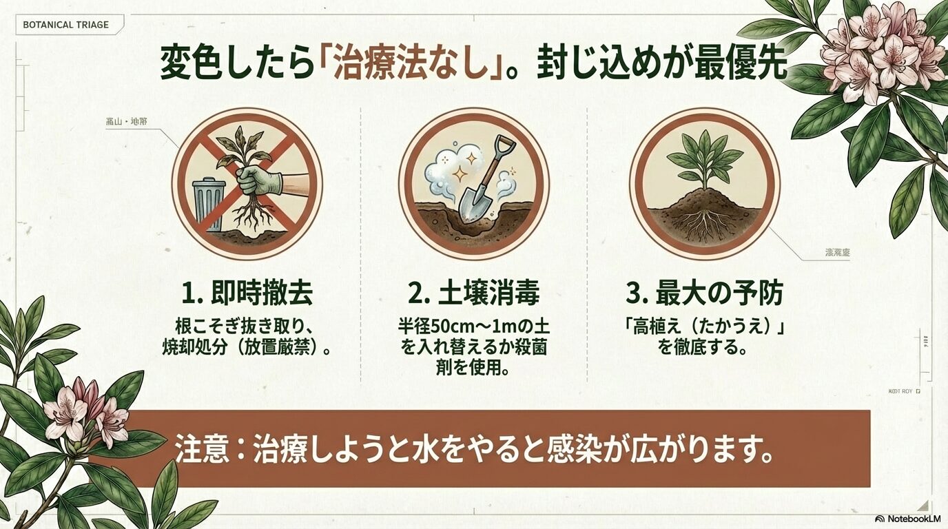 立ち枯れ病の対処法と予防策としての高植え