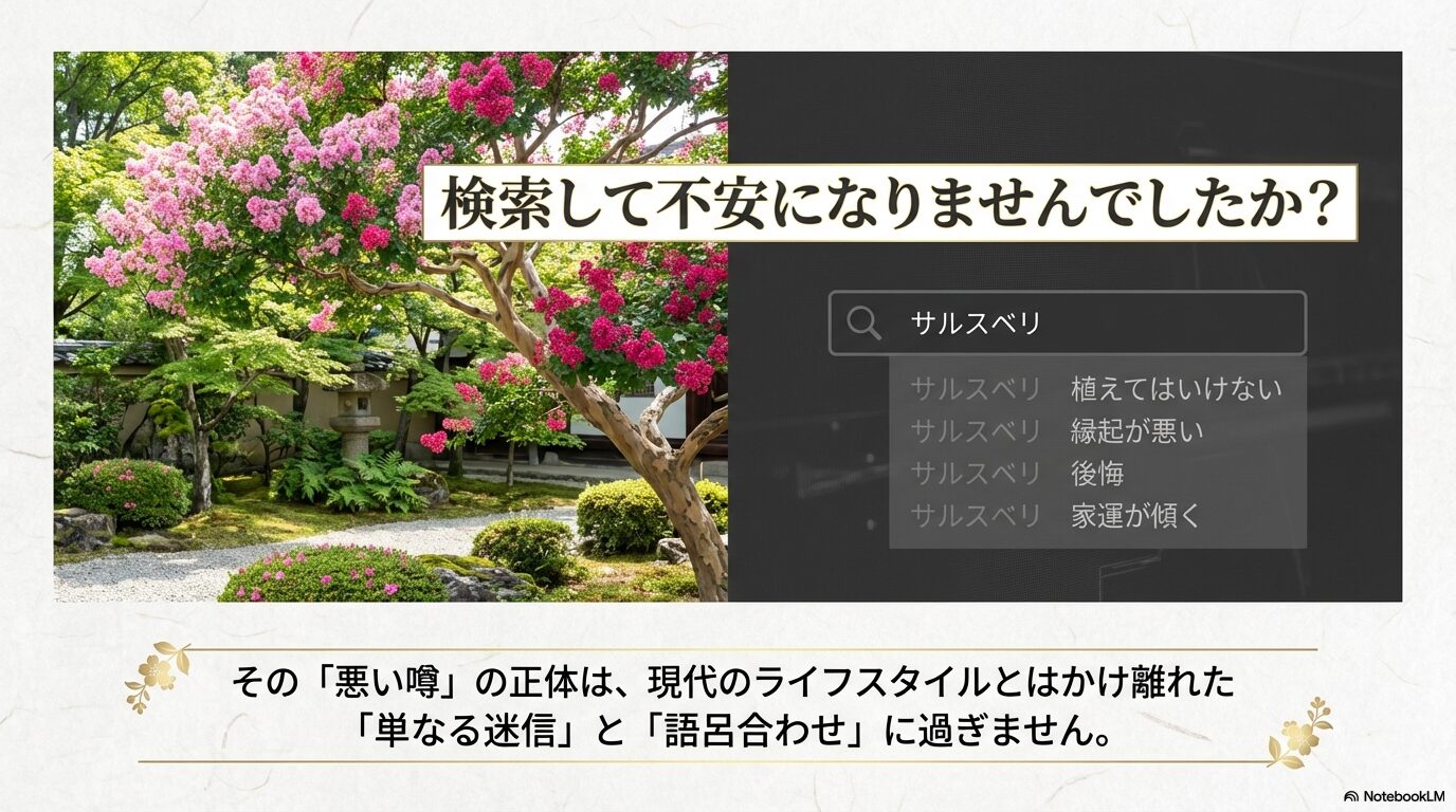 サルスベリを植えてはいけない・縁起が悪いというネガティブな検索キーワード