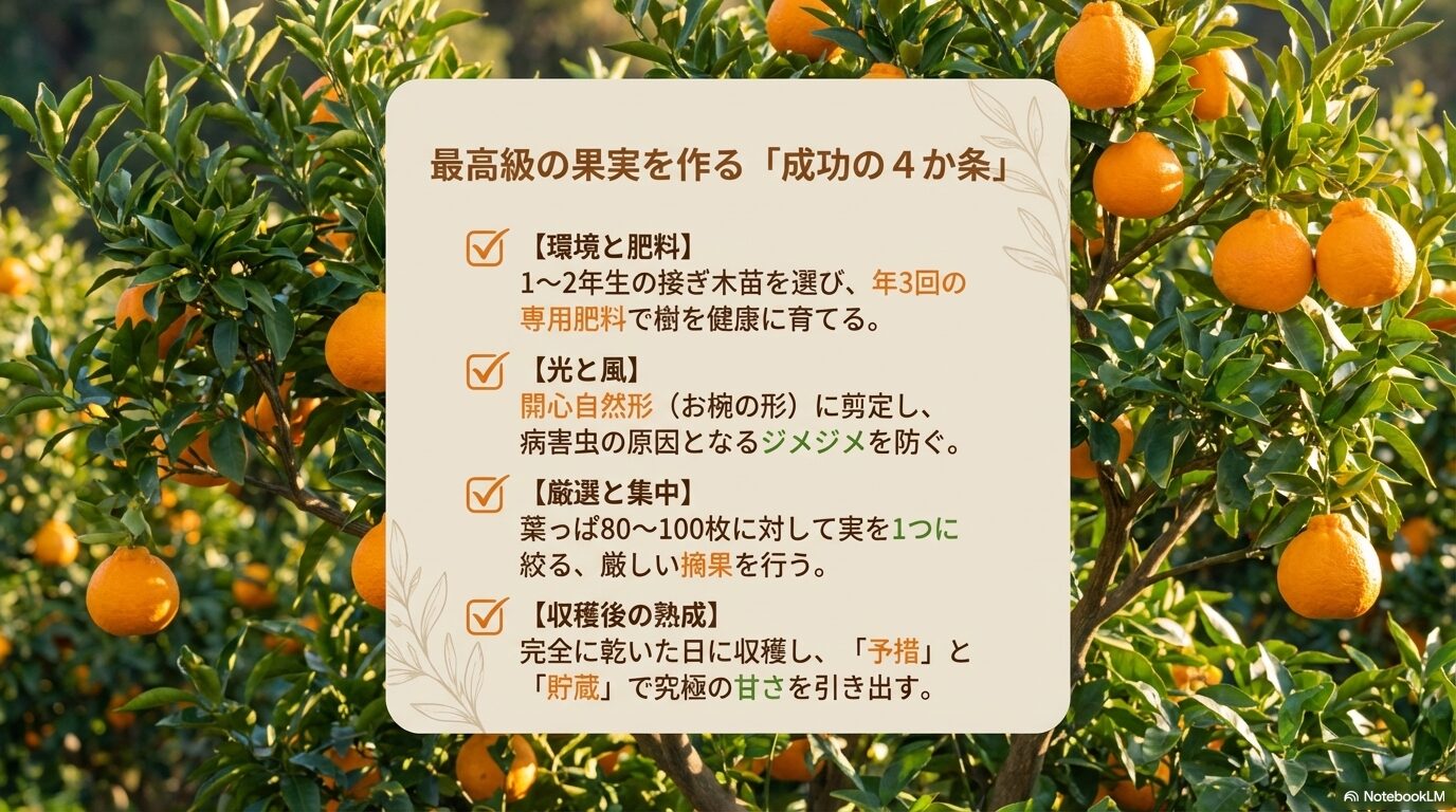 デコポン栽培を成功に導く4か条と木と共に成長する喜び
