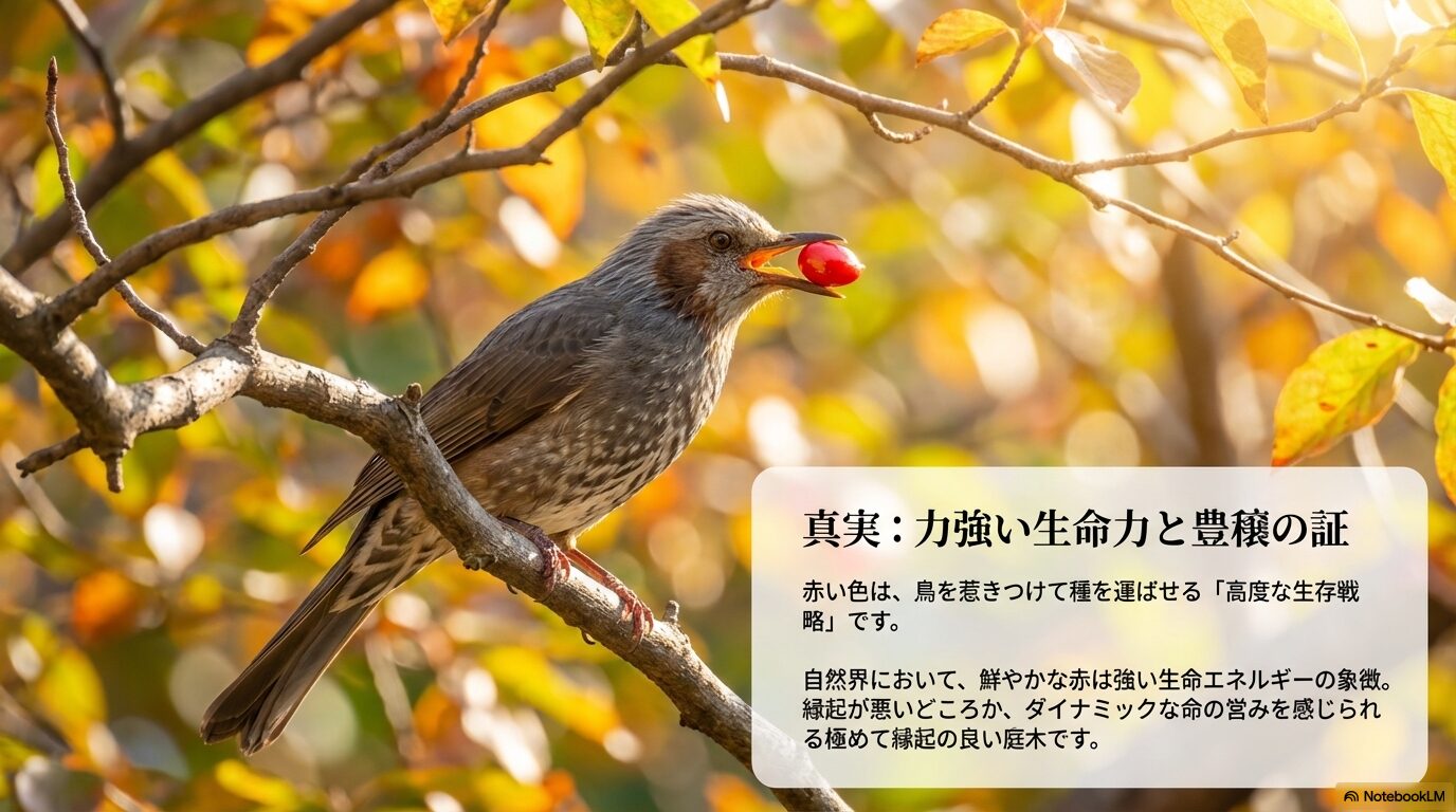 コブシの赤い実は鳥を惹きつける高度な生存戦略であり力強い生命力と豊穣の証