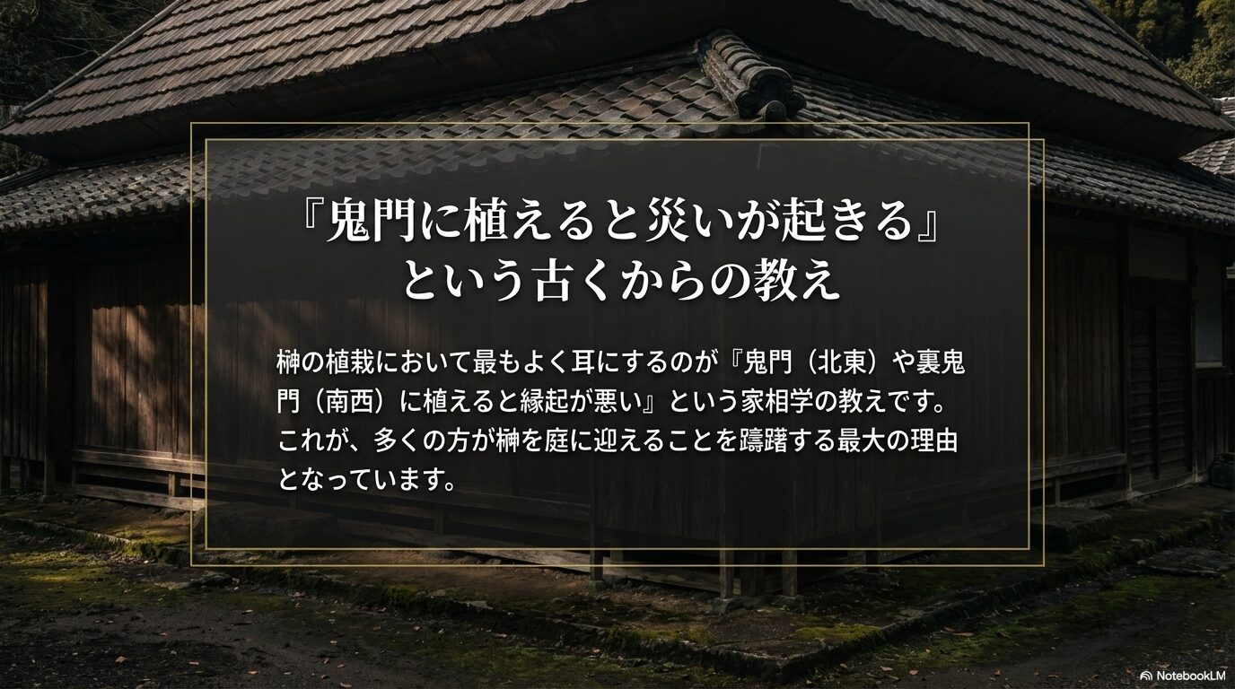 家相学における「鬼門や裏鬼門に植えると縁起が悪い」という古くからの教えとタブー視の理由