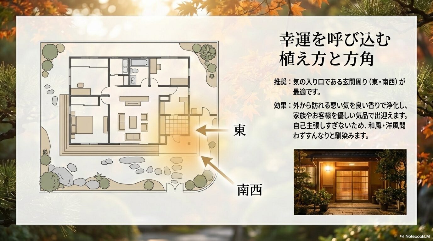玄関周りである東や南西の方角を示す間取り図