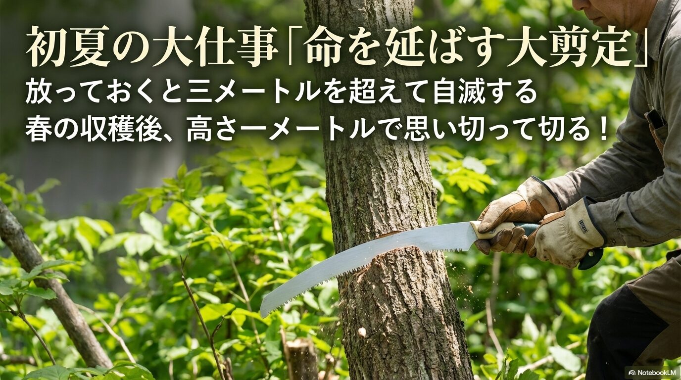 タラの木の寿命を延ばすための初夏の更新剪定のやり方