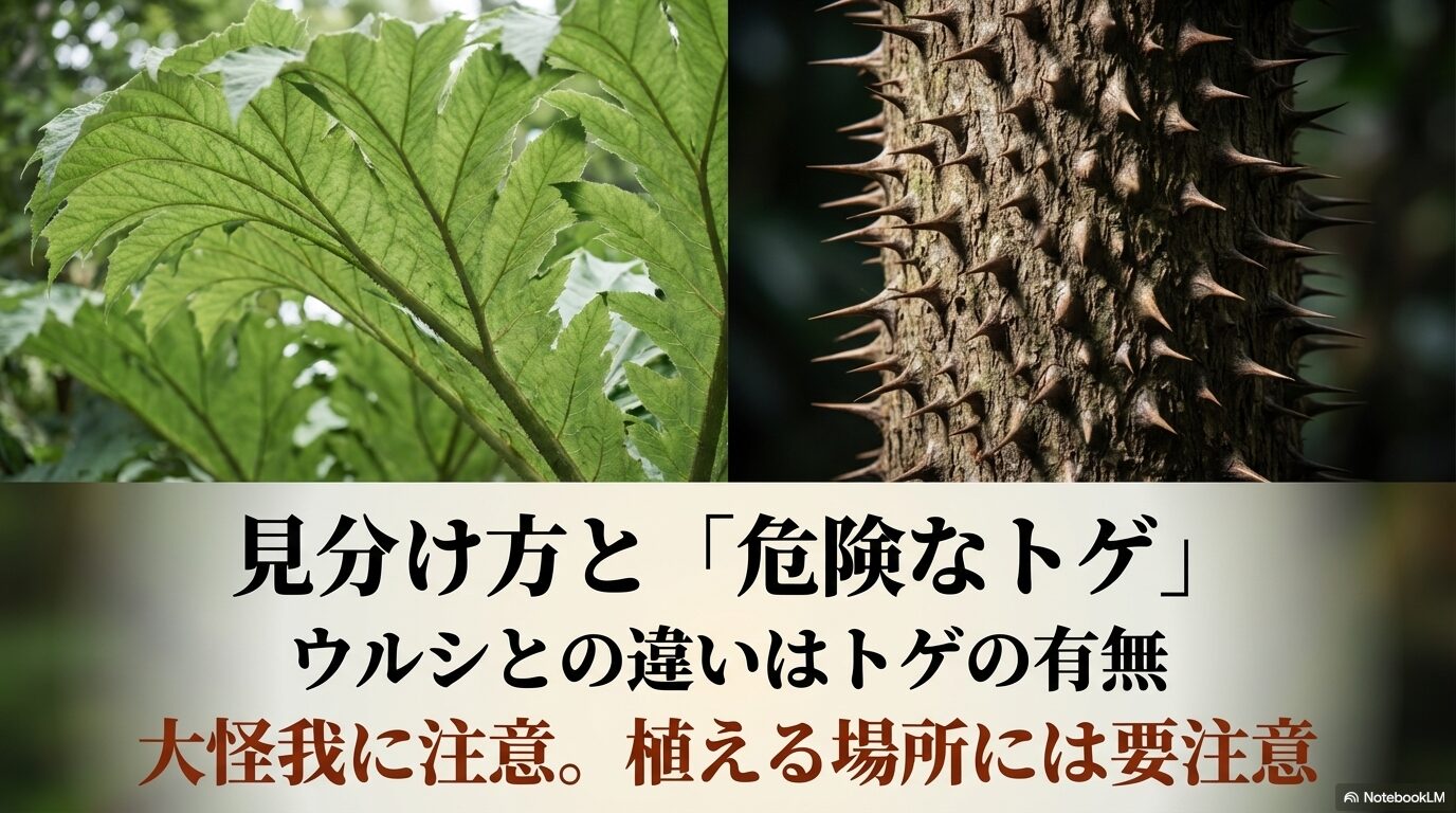 タラの木のトゲの特徴とウルシとの見分け方