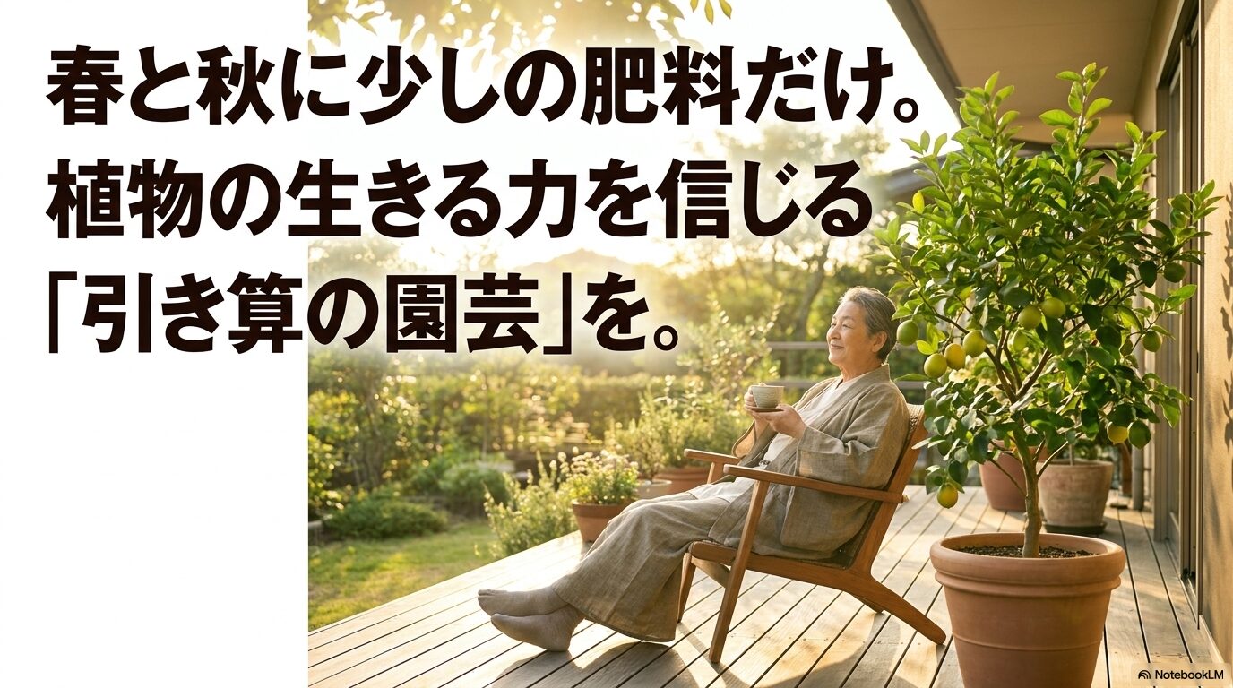 肥料は春と秋に少しだけ与え植物の生きる力を信じる引き算の園芸