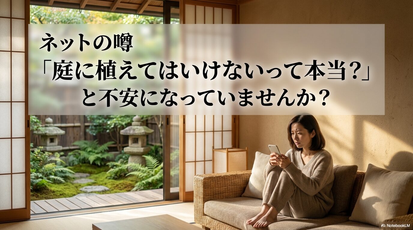 ネットの噂「ヒサカキを庭に植えてはいけないって本当？」と不安になっている様子