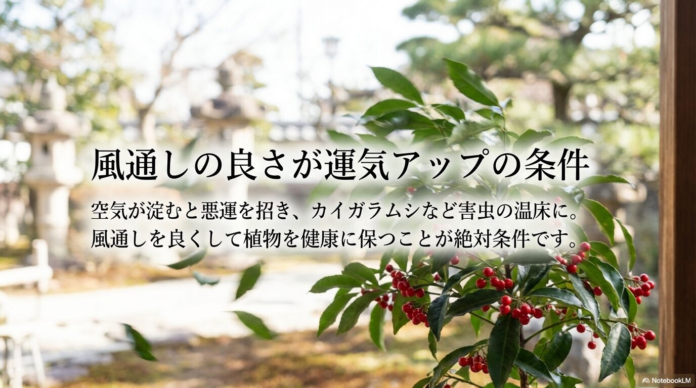 風通しの良さが万両の健康と運気アップの条件