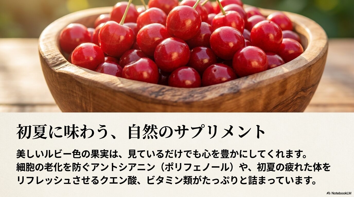 アントシアニンやクエン酸が豊富なユスラウメの果実の効能