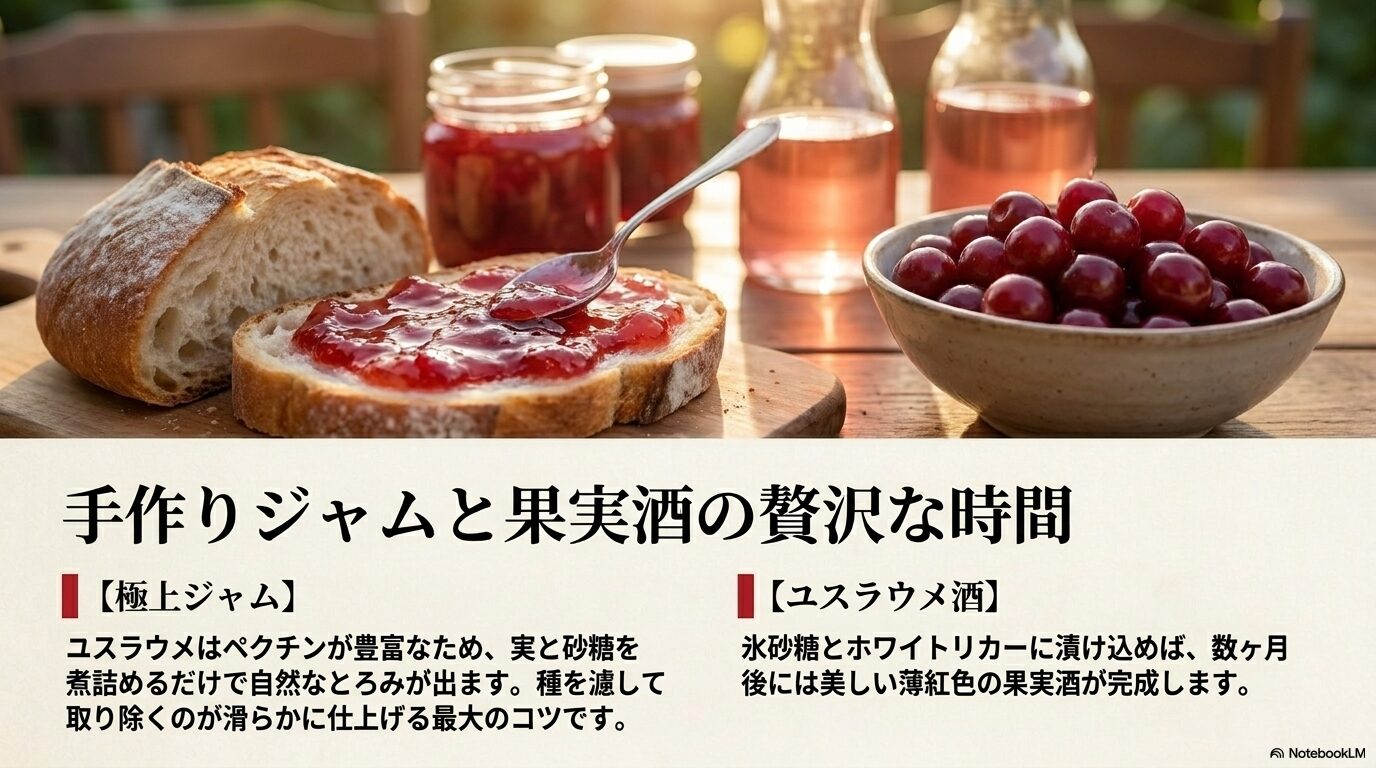 ユスラウメの実を使った手作り極上ジャムと果実酒のレシピ