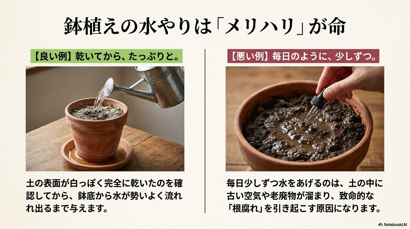 ユスラウメの鉢植えでの正しい水やり方法と根腐れを防ぐコツ