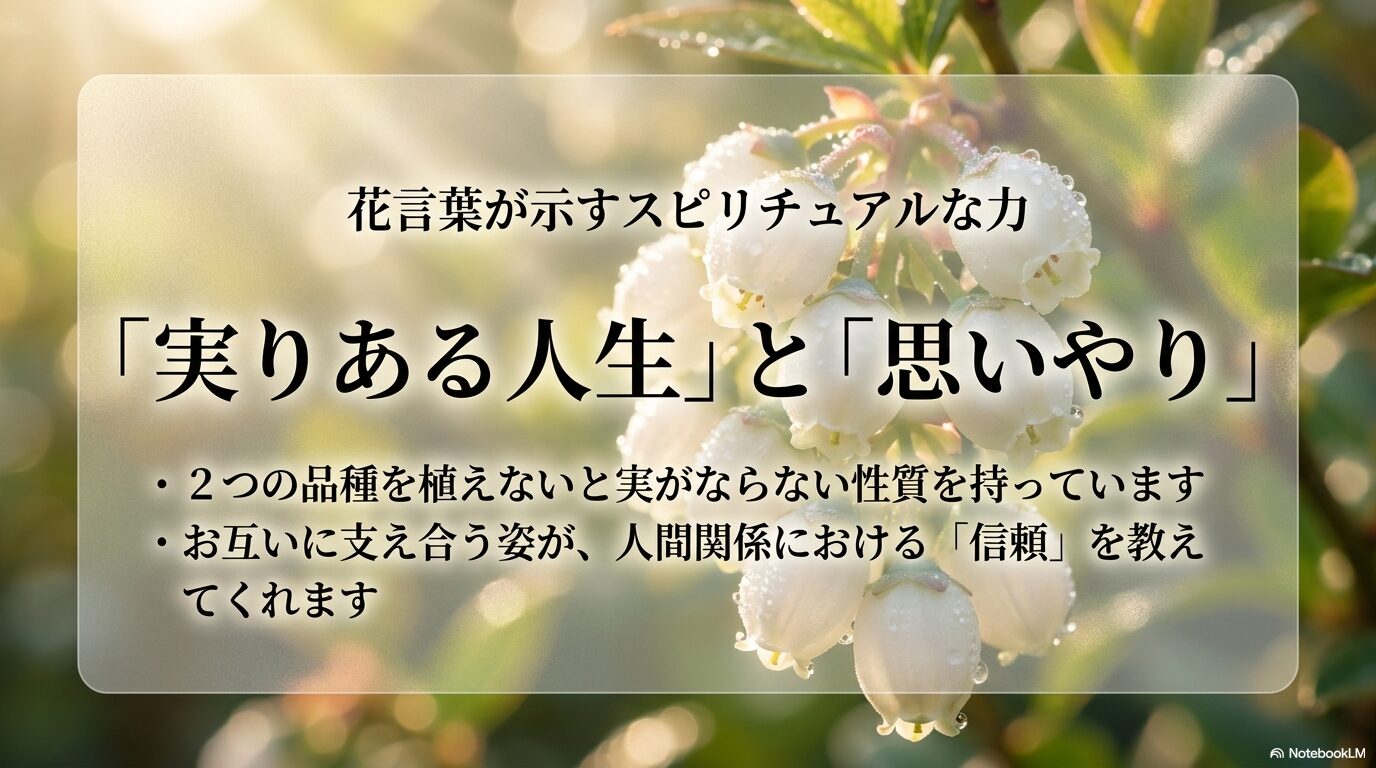 ブルーベリーの花言葉とスピリチュアル：実りある人生と思いやり