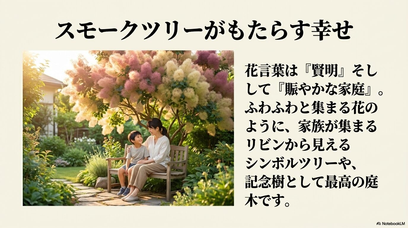スモークツリーがもたらす幸せ、花言葉の賢明と賑やかな家庭
