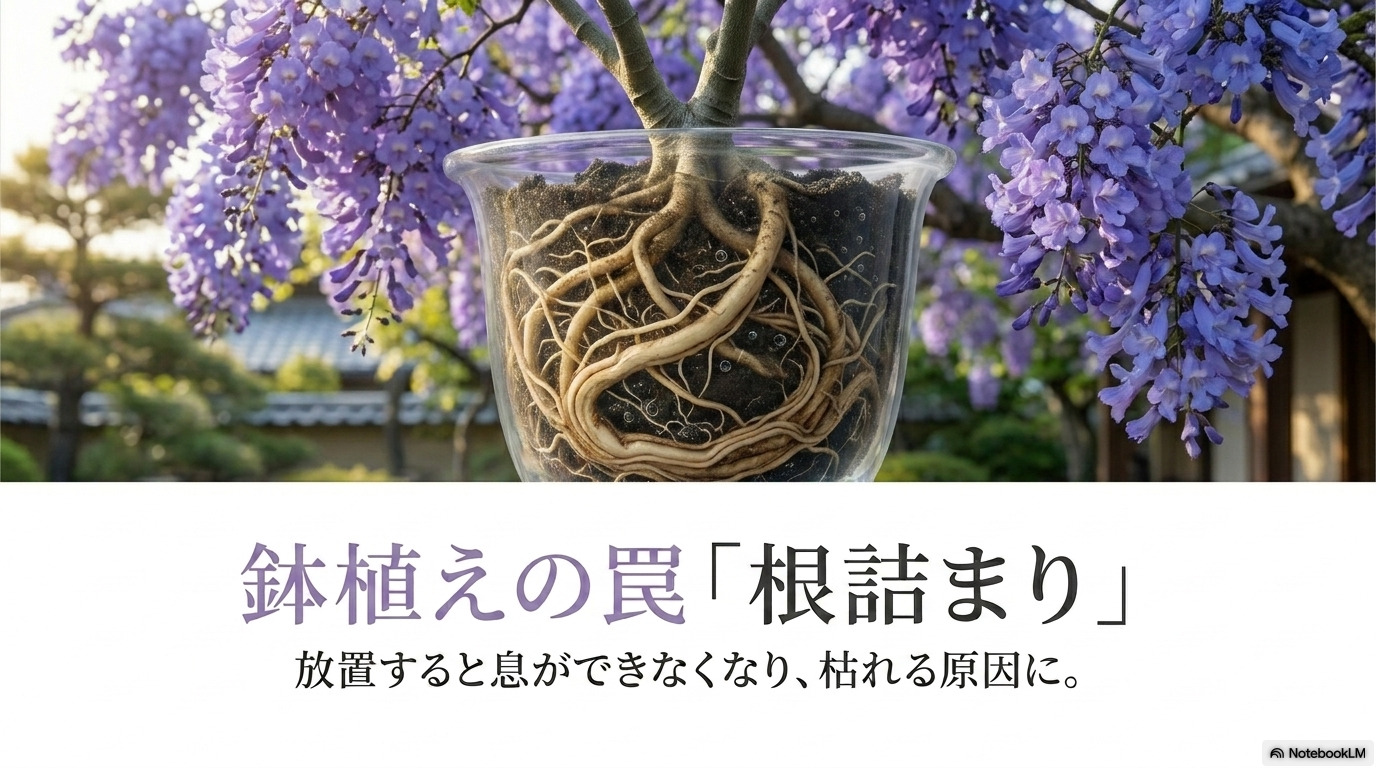 放置すると枯れる原因になる鉢植えジャカランダの根詰まりの罠