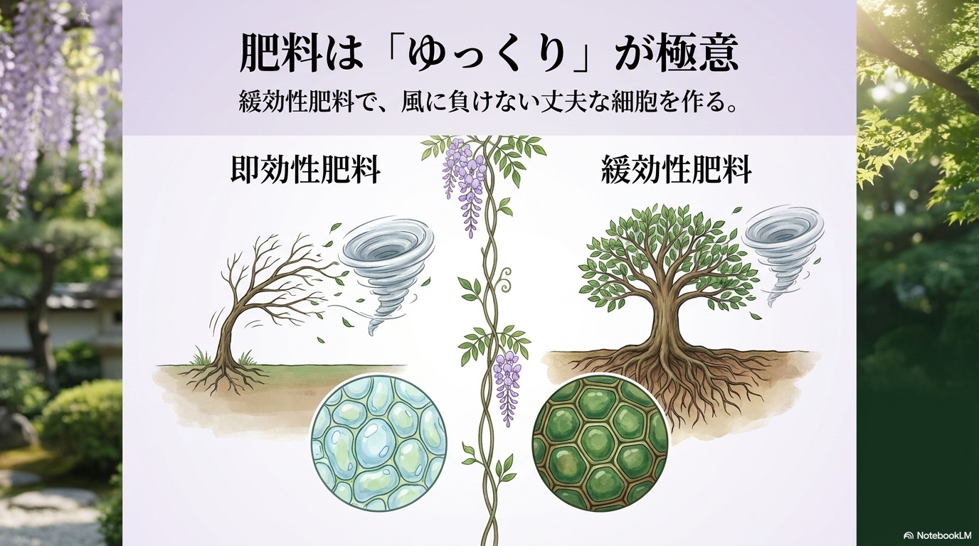 ジャカランダの風に負けない丈夫な細胞を作る緩効性肥料の極意
