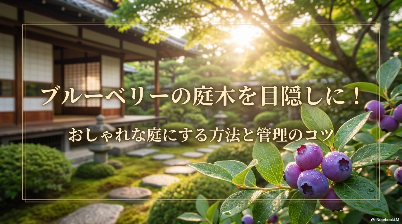 ブルーベリーの庭木を目隠しにする方法と管理のコツ（タイトルスライド）