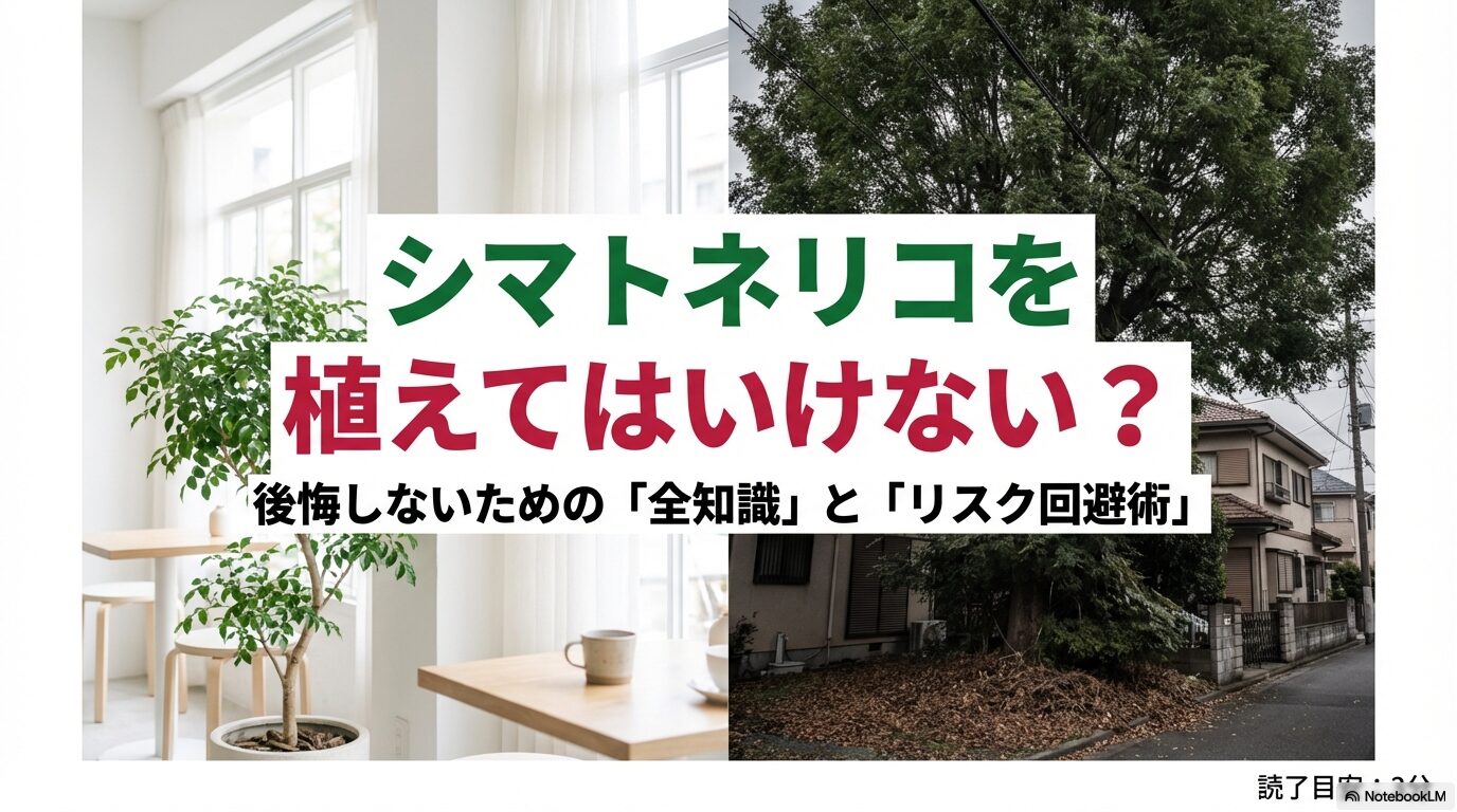 シマトネリコを植えてはいけない？後悔しないための全知識とリスク回避術のタイトルスライド