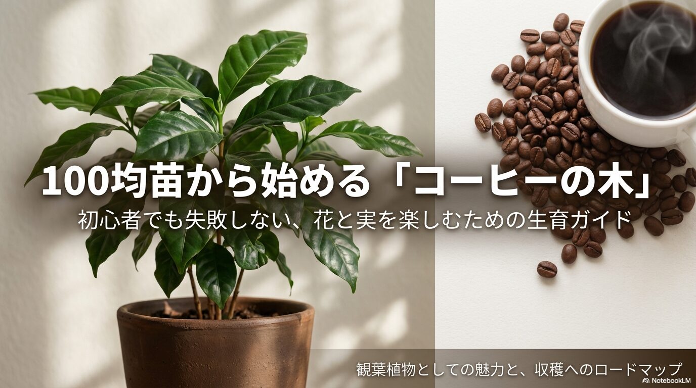 100均苗から始めるコーヒーの木、初心者でも失敗しない花と実を楽しむための生育ガイド