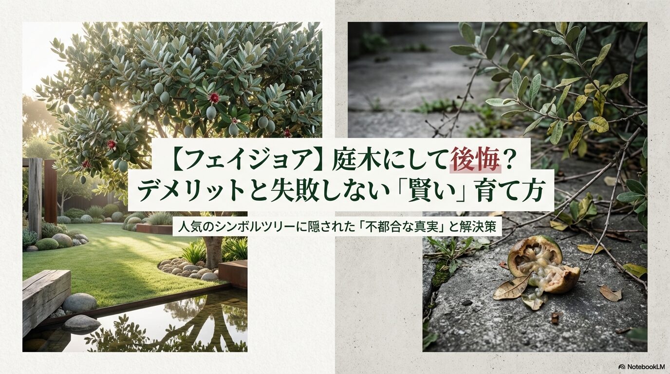 フェイジョアを庭木にして後悔しないための賢い育て方解説スライド