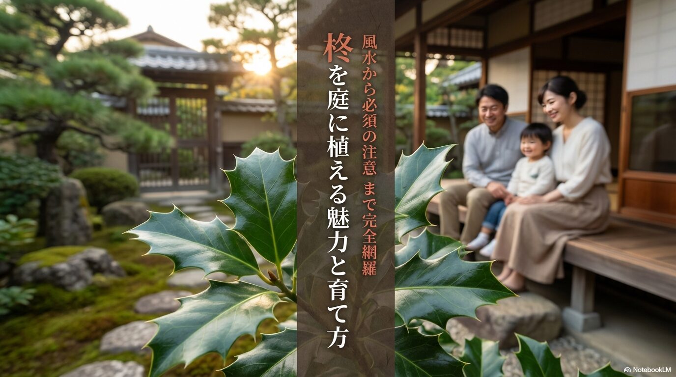 柊（ヒイラギ）を庭に植える魅力と育て方を解説したスライドの表紙