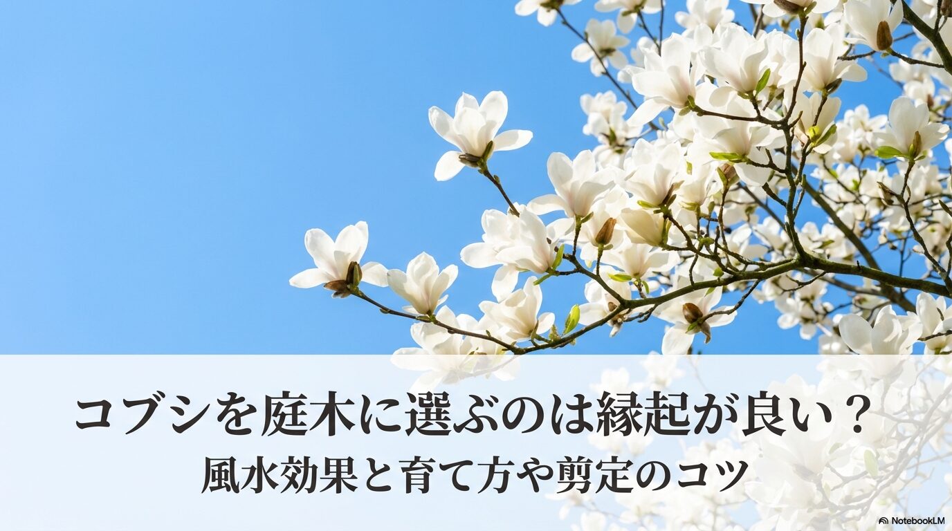 コブシを庭木に選ぶのは縁起が良い？風水効果と育て方や剪定のコツ