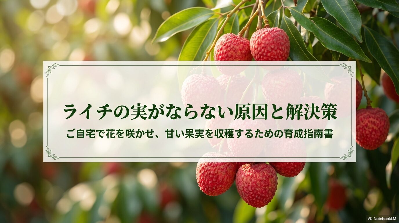 ライチの実がならない原因と解決策のタイトル（表紙）