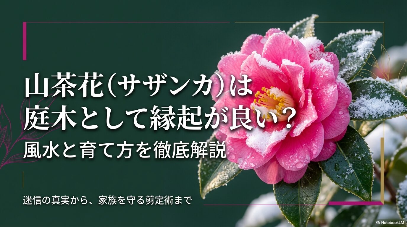 山茶花（サザンカ）は庭木として縁起が良い？風水と育て方を徹底解説のタイトル画像