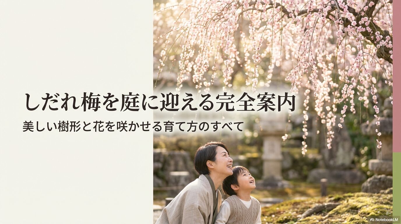 しだれ梅を庭に迎える完全案内。美しい樹形と花を咲かせる育て方のすべて