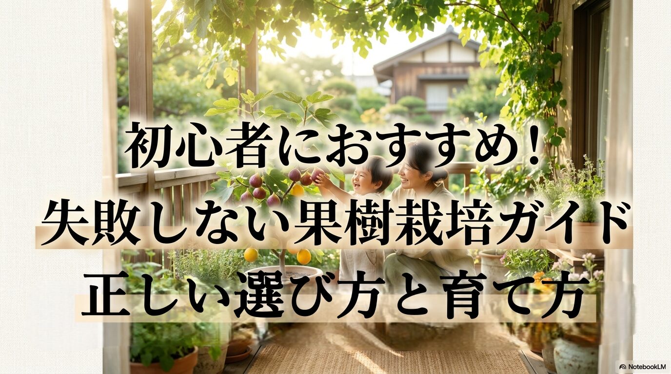 初心者におすすめの失敗しない果樹栽培ガイドの表紙スライド