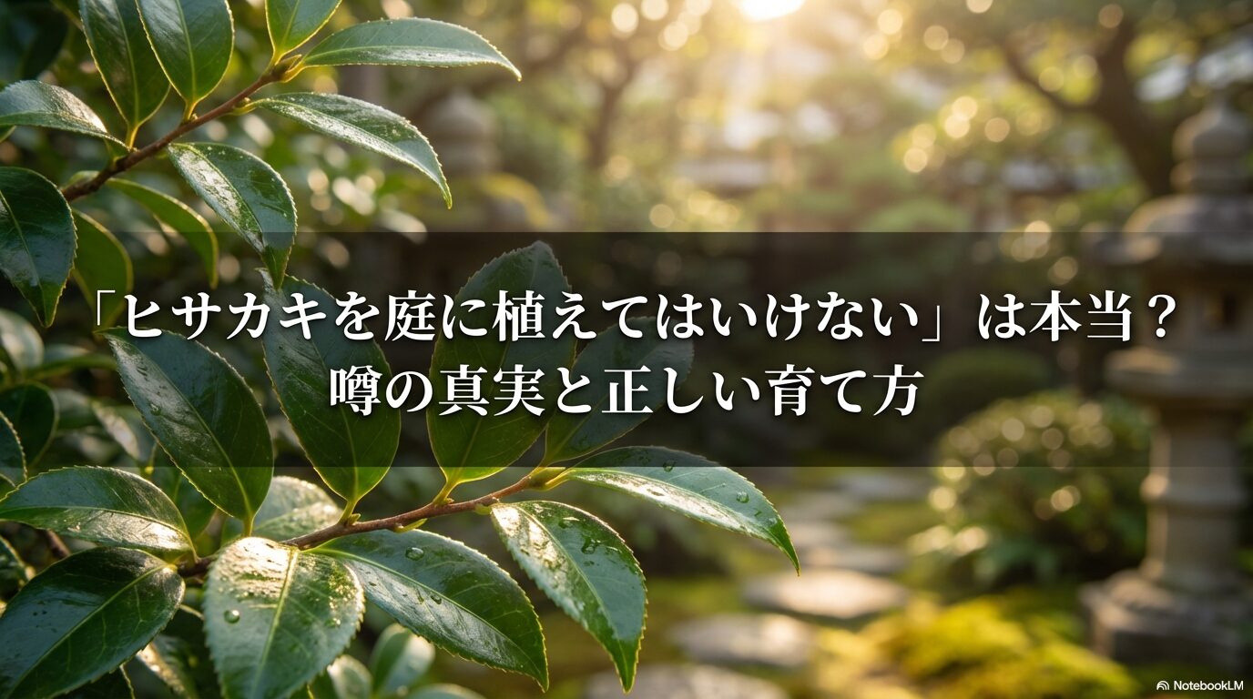 ヒサカキを庭に植えてはいけないという噂の真実と正しい育て方のタイトルスライド
